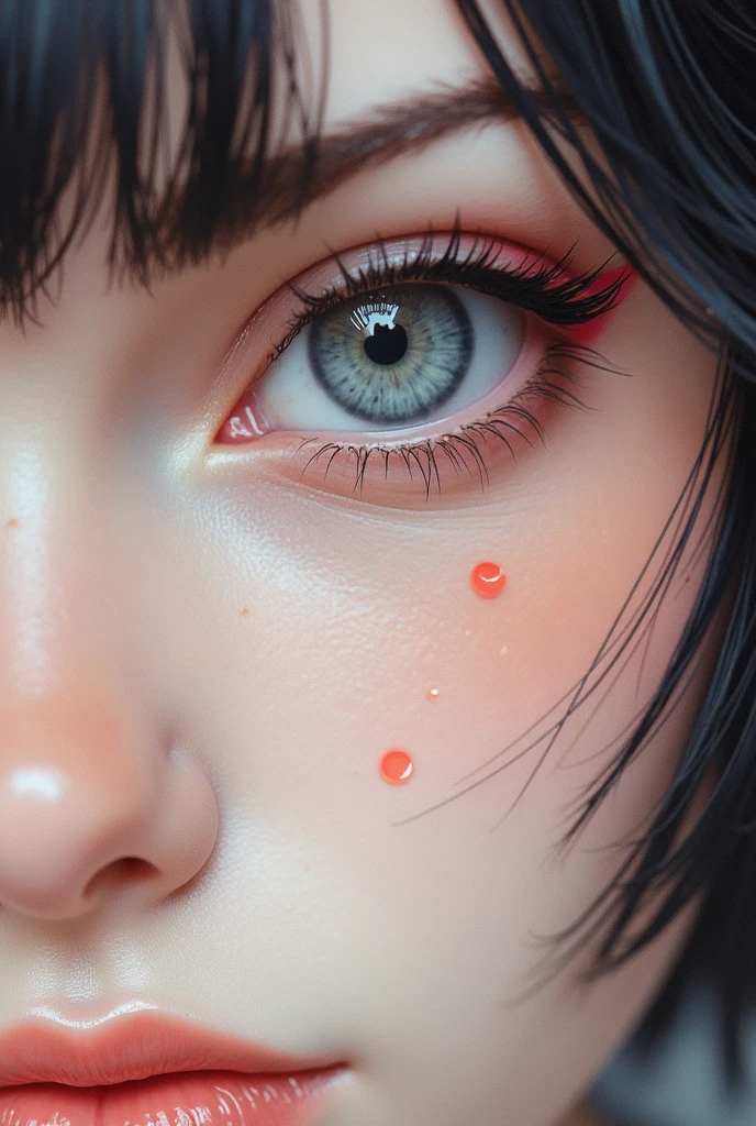 A female scientist with beautiful detailed eyes, beautiful detailed lips, extremely detailed eyes and face, long eyelashes, swelling into a large blueberry, body filled with blueberry juice, skin turning blue, powerful blueberry serum, mishap, (best quality,4k,8k,highres,masterpiece:1.2),ultra-detailed,(realistic,photorealistic,photo-realistic:1.37),cinematic lighting, vibrant colors, science fiction, hyper-detailed, intricate, surreal, fantastic, awe-inspiring