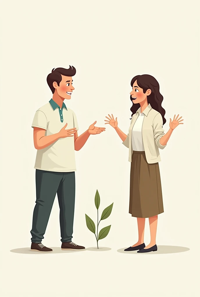 Create an illustration about effective communication and miscommunication. so basically, effective communication is two people talking and agreeing with each other and miscommunication is two people arguing because their understanding is different. effective communication on the left side and miscommunication on the right side