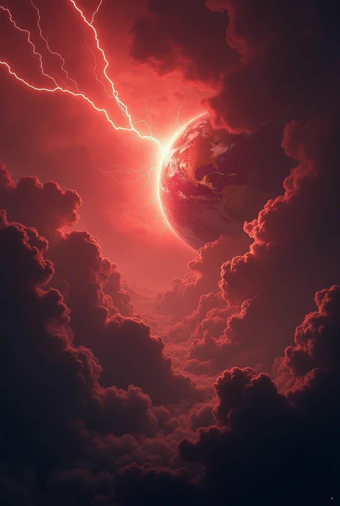 The Destruction of the Earth、Red-black clouds、Countless Thunders