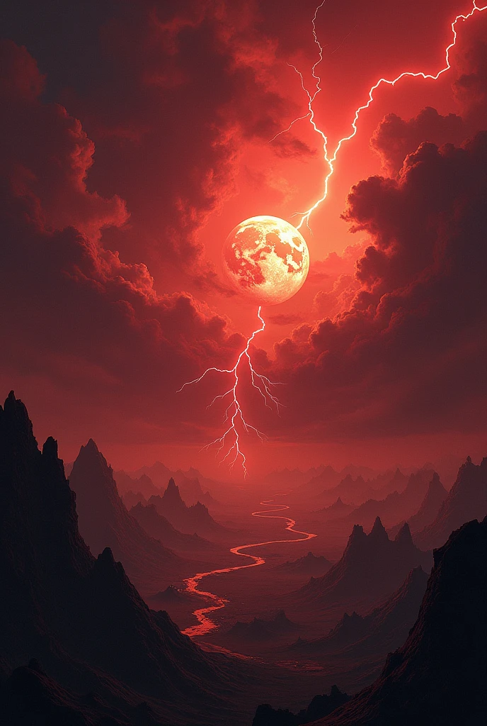 The Destruction of the Earth、Red-black clouds、Countless Thunders