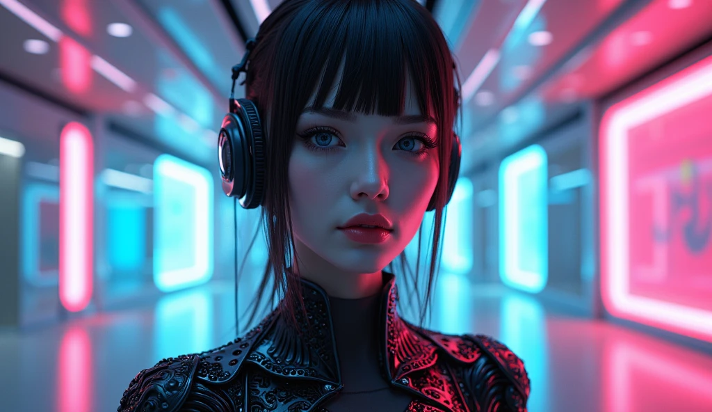 a female character inspired by electronic music culture