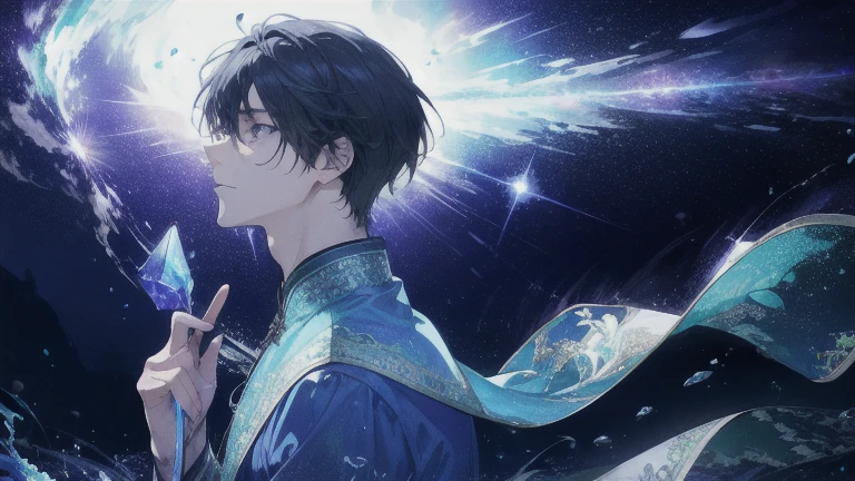 hope、green、Purple light、ephemeral、Spectacular views、night、star、beautiful、move、beautiful、Stylish、water、photograph、handsome man、ice
