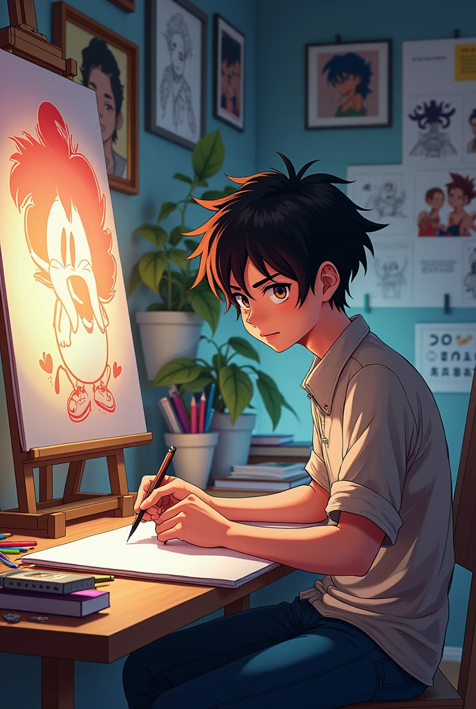Artist man anime