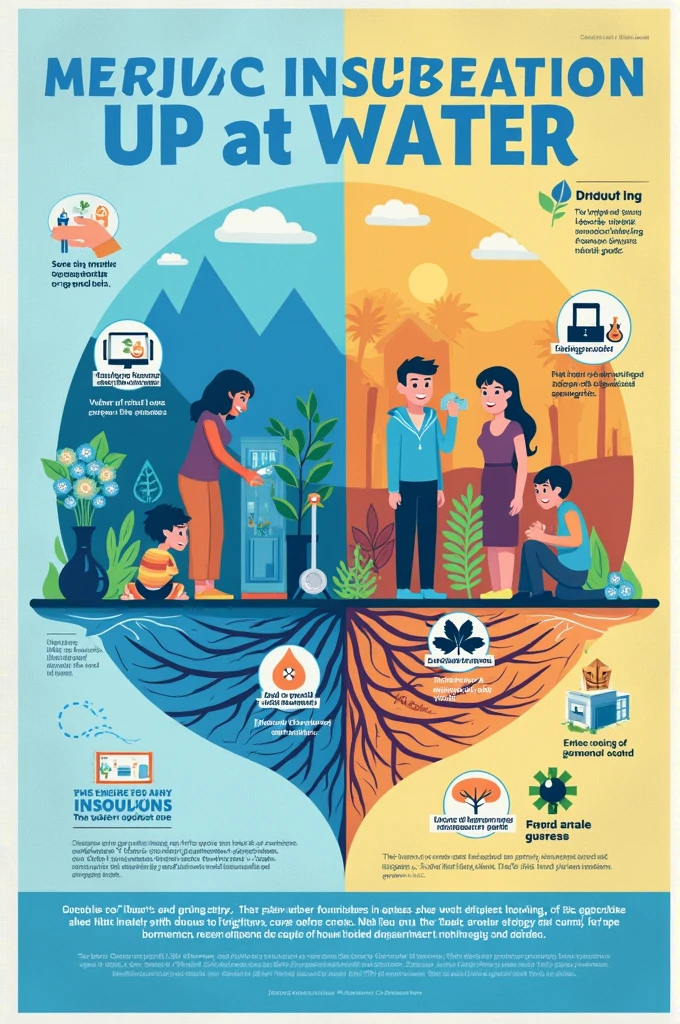 Design a poster that raises awareness about the critical need for water conservation and suggest actionable to steps individuals can take to save the water