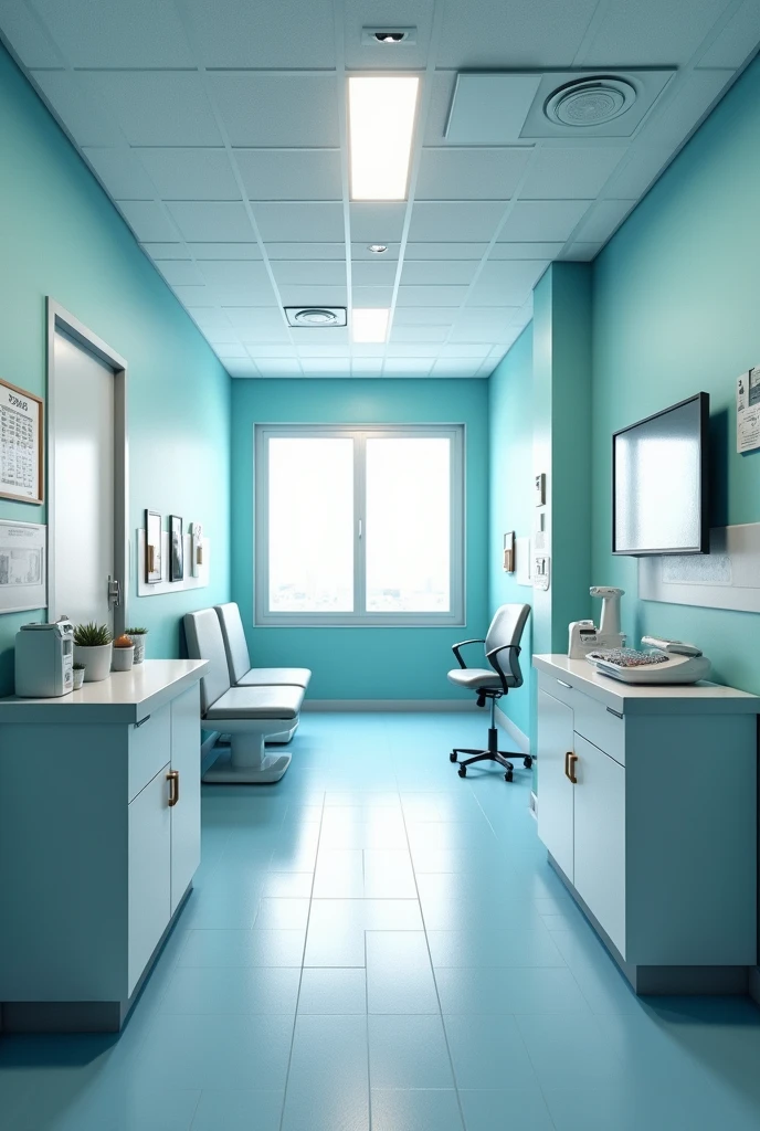 If you are commissioned by a medical doctor to retrofit an abandoned clinic of 5 meters by 6 meters in size, The Access hallway parallel to the 5 meter length of the room. 