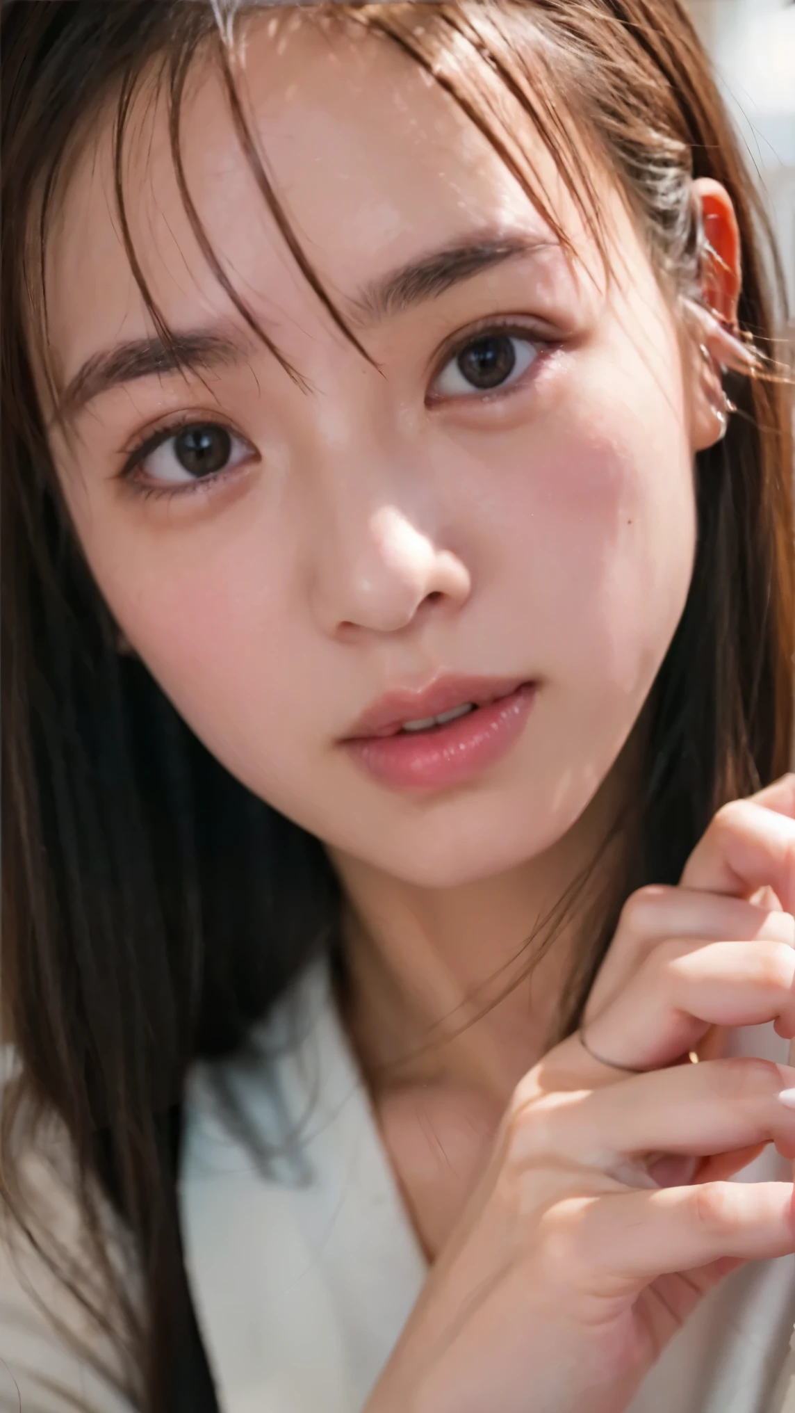 Everything modern:1.66, Cute Japanese Women Photos, smile:1.78, 20-year-old, Oil for straight, one-length hair&Hair balm:1.55, (photo Realistic:1.4), (hyper Realistic:1.4), (Realistic:1.3), (Smoother lighting:1.05), (Improving the quality of cinema lighting:0.9), 32K, 1 person,20-year-oldの, Realistic lighting, Backlight, The light shines on your face, Ray Tracing, (Bright light:1.2), (Improvement of quality:1.4), (Highest quality Realistic textured skin:1.4), fine grain, Detailed face,(smile:0), (Emphasis on face close-up:1.3), (Enhances the beauty of skin texture:1.1),((Extremely precise and accurate anatomy:1.0)), (Enhances the beauty of skin texture:1.1), Clean and glowing skin, mesh, thin:1.2, (Realistic:1.3), Realisticなライティング, (Smoother lighting:1.05), 32K, One Japanese woman, fine grain, Detailed face, (Film Grain:1.1),(Accentuates body lines:1.1), High resolution, Natural look, Kind eyes, Improves hair quality, Delicate light and shadow, Transparent muscles, Graceful pose, Beautiful Eyes, Sharp details, Soft light reflection, Beautiful contours, Delicate skin tone, Fine hair texture,Cute Japanese Women Photos,