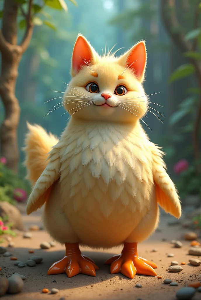 chicken, cat head, duck feet