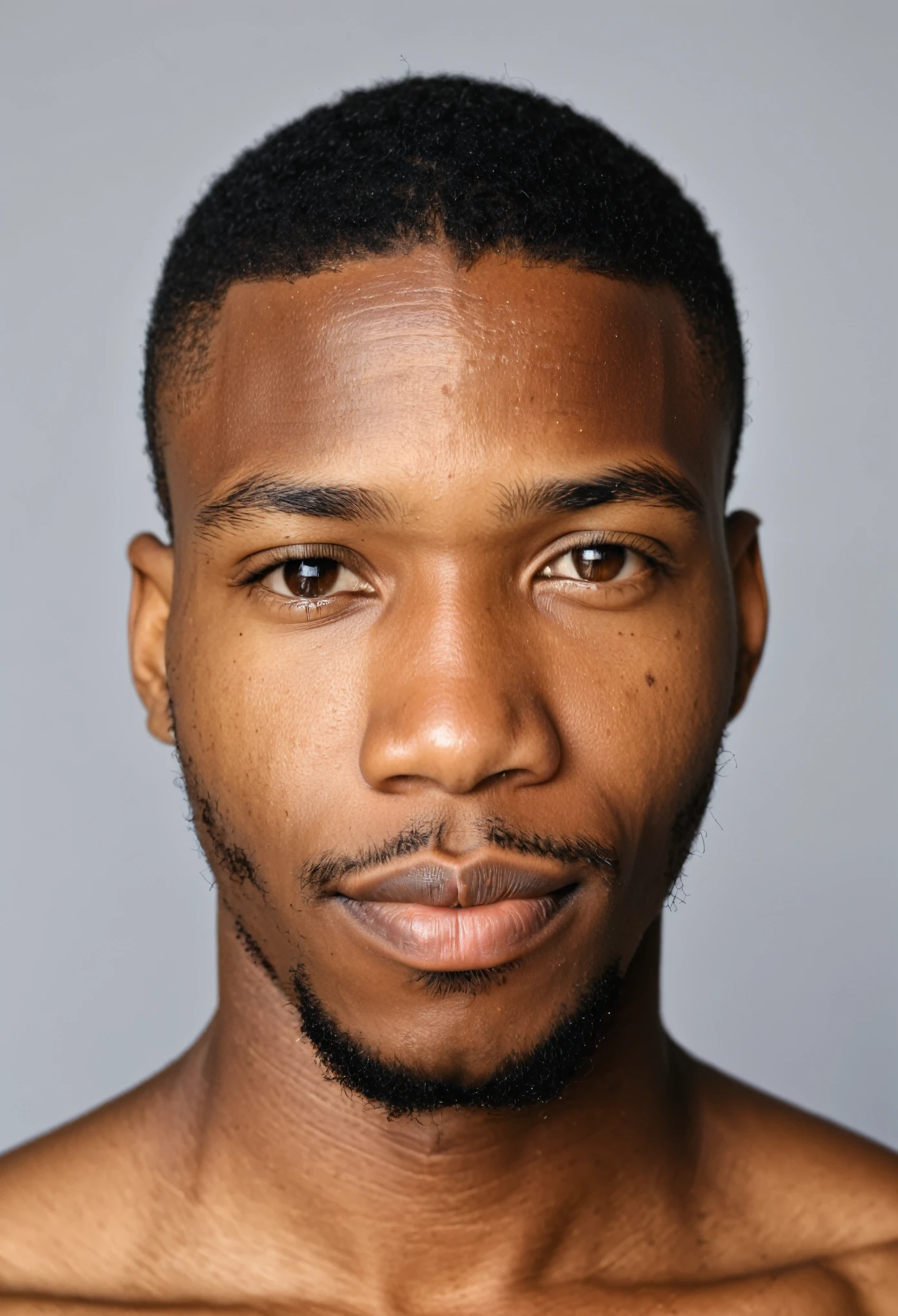 Handsome african american man  hyperdetailed photography, soft light, head and shoulders portrait, cover