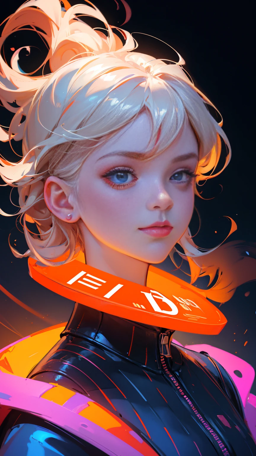 illustration of a Girl in a suit with a bitcoin on top of his face, 🚀🚀🚀, shockwaves are coming out, crypto, 🚀🌈🤩, jen bartel, best on adobe stock, nft portrait, crypto valut, 🔞🤡, trending on markets, bitcoin evil, the background is red, lowres, youtube thumbnail, illustration daily deviation