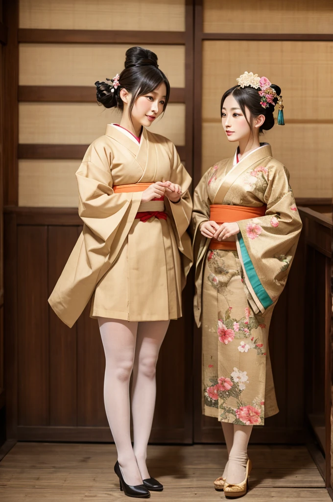 Edo Period Oiran Beige pantyhose