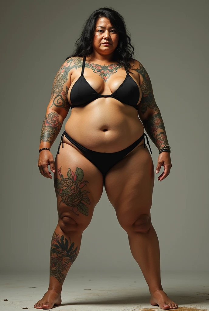 Asian Wrestler,,Dirty talk、Tattoo、Seeding press,Dirty talk Tattoo on body、Seeding press,50 years old,(masterpiece, Highest quality:1.2), One person, alone,Are standing_Split,Big Breasts,Mature Woman、Big Ass,Armpit hair、
,Muscular、Big Breasts,Micro Bikini
