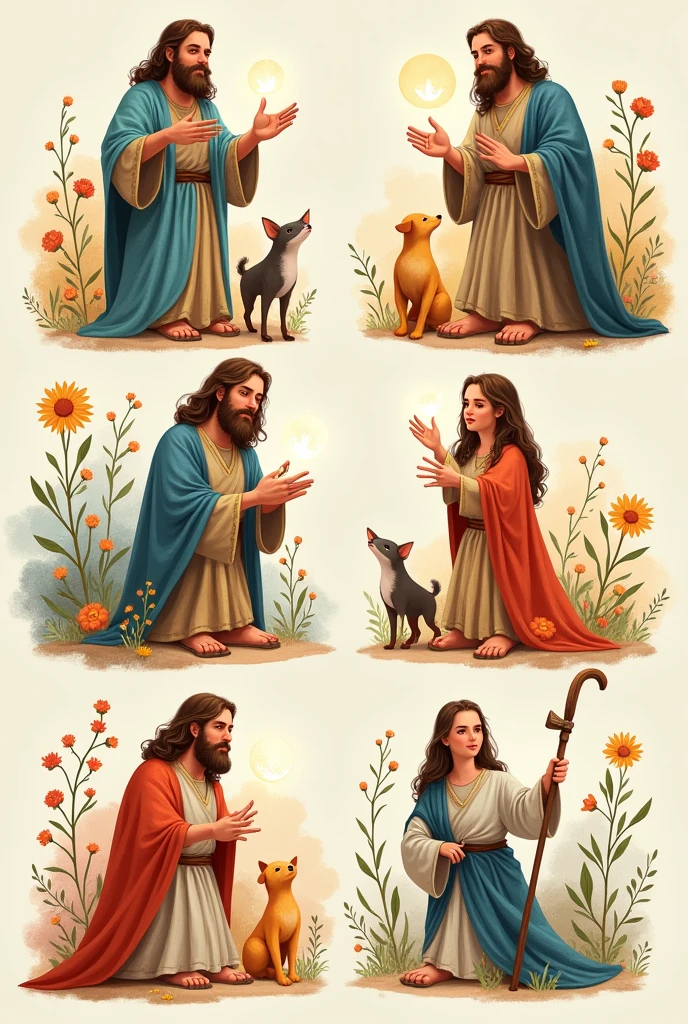 Drawings of each biblical character for children