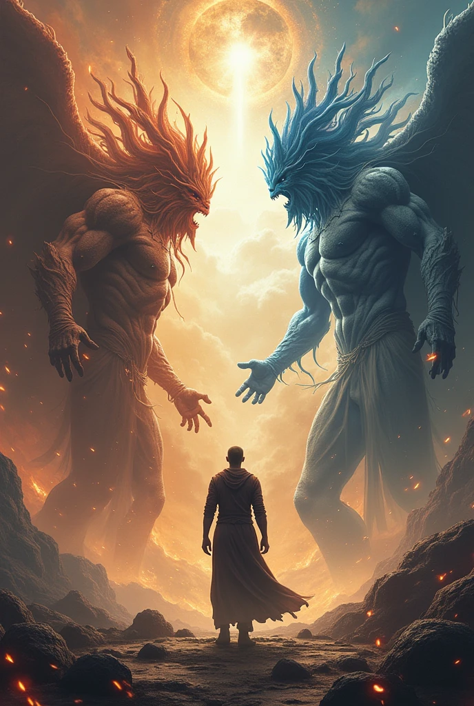Here is the hyper-realistic image symbolizing both the creation and destruction of the world. It captures the balance between these two forces in a dramatic and intricate way.