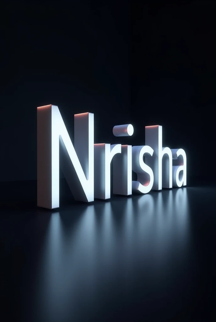 make me a 3D shining logo for my brand name NRISHA