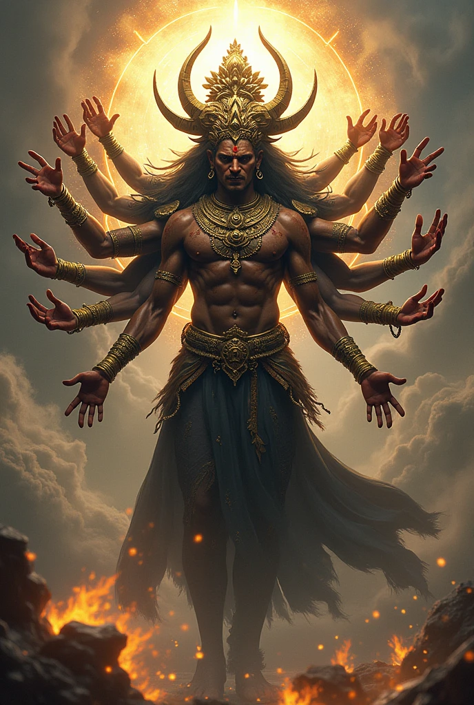 an image of ashura based on Indian mythology