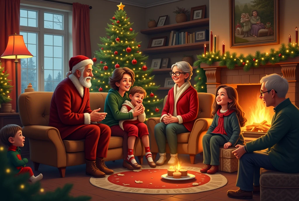 「Dickens&#39;s Christmas Carol」A simple, modest and happy family Christmas party.