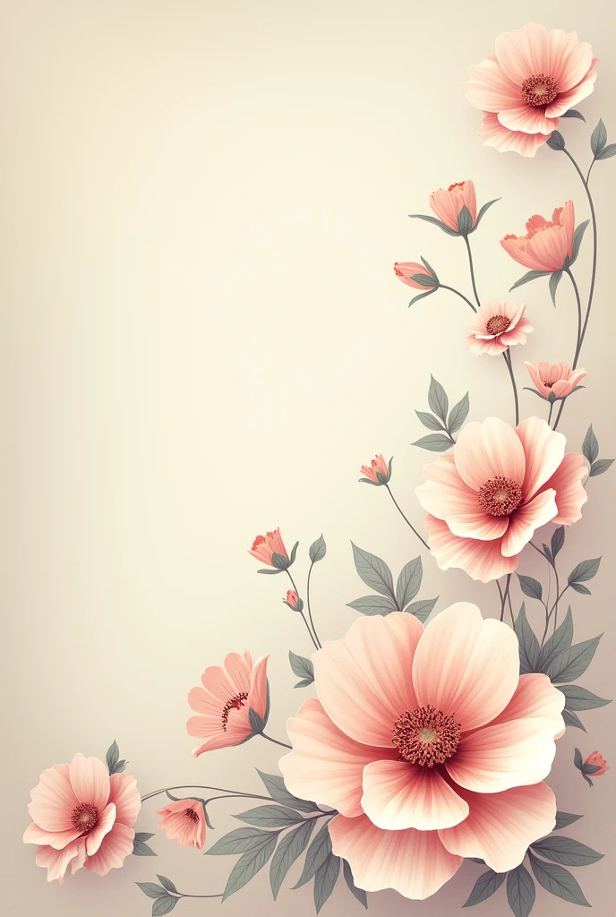 "Elegant floral design with intricate details and soft pastel colors, inspired by vintage art."