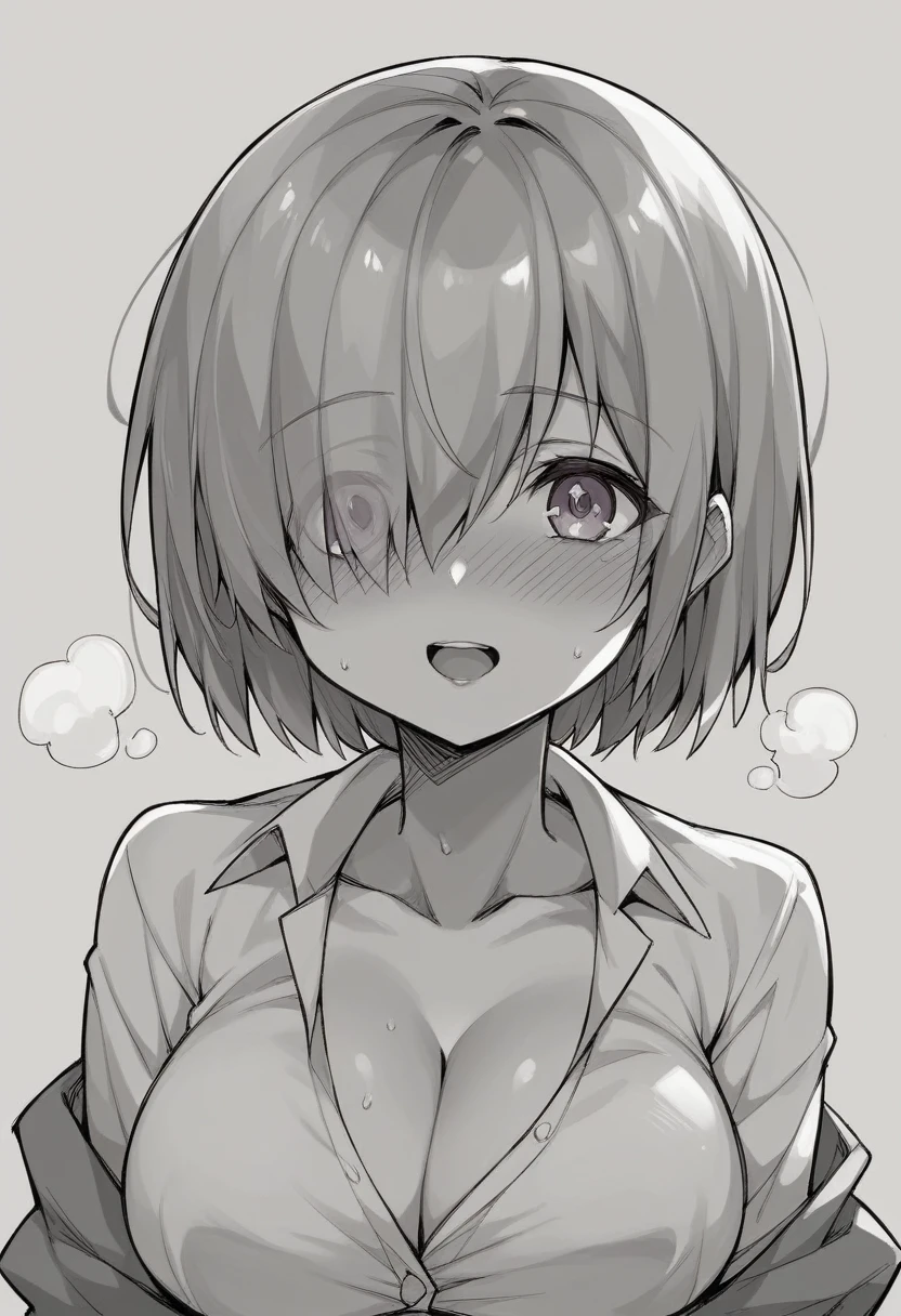 Dark-haired junior high school girl、Japanese、Berry Short、mash、Bobcut、cute、Large breasts、The chest is emphasized、I'll give my boyfriend a blowjob、The world's sexiest、During a blowjob、