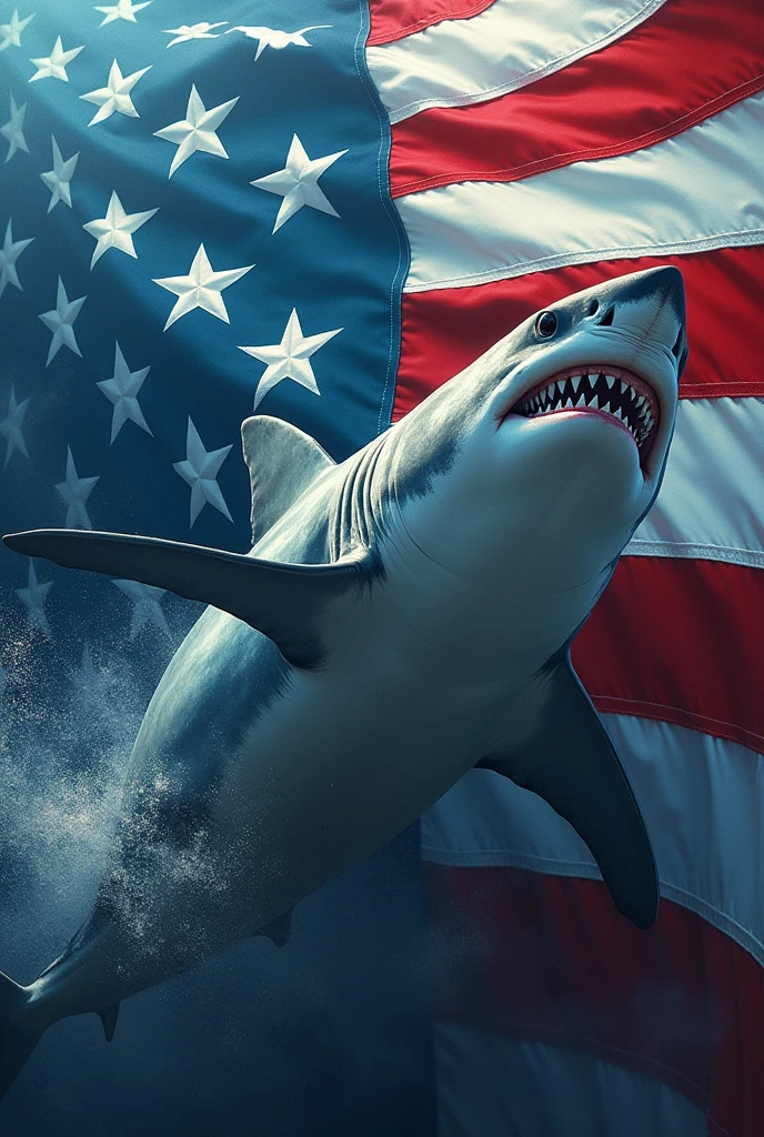 Sharc in us flag colour