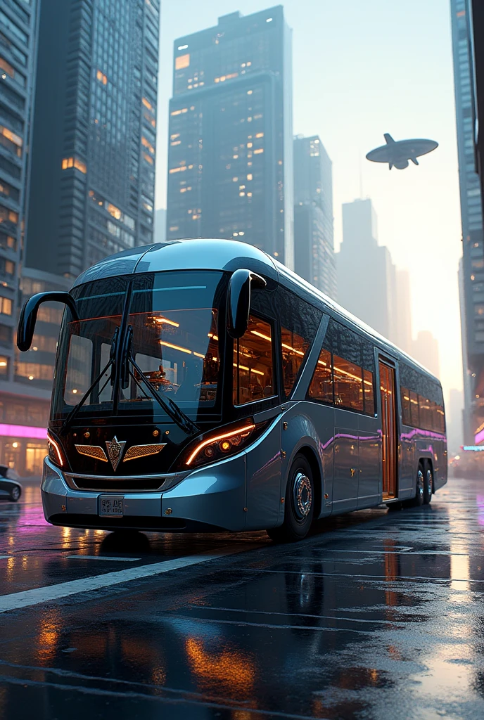 Imagine A Luxury Bus 10000 percent luxury and more Futuristic side view