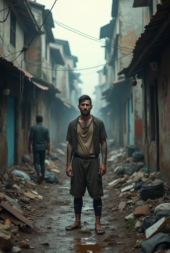 Messi is living in a slum