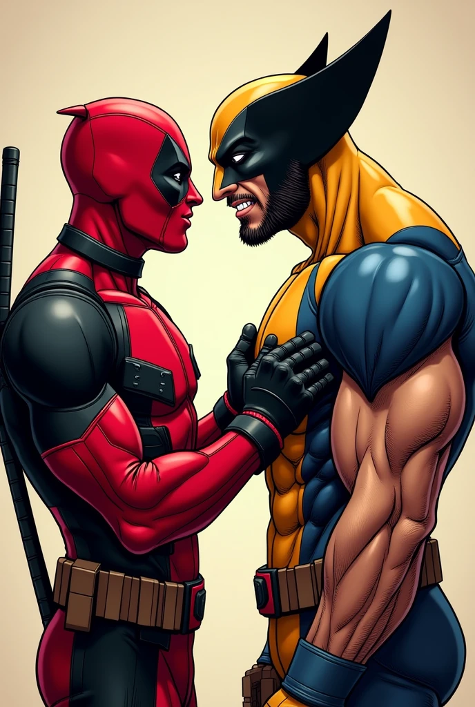 Deadpool touched worlverine&#39;s chest and squeezed it 