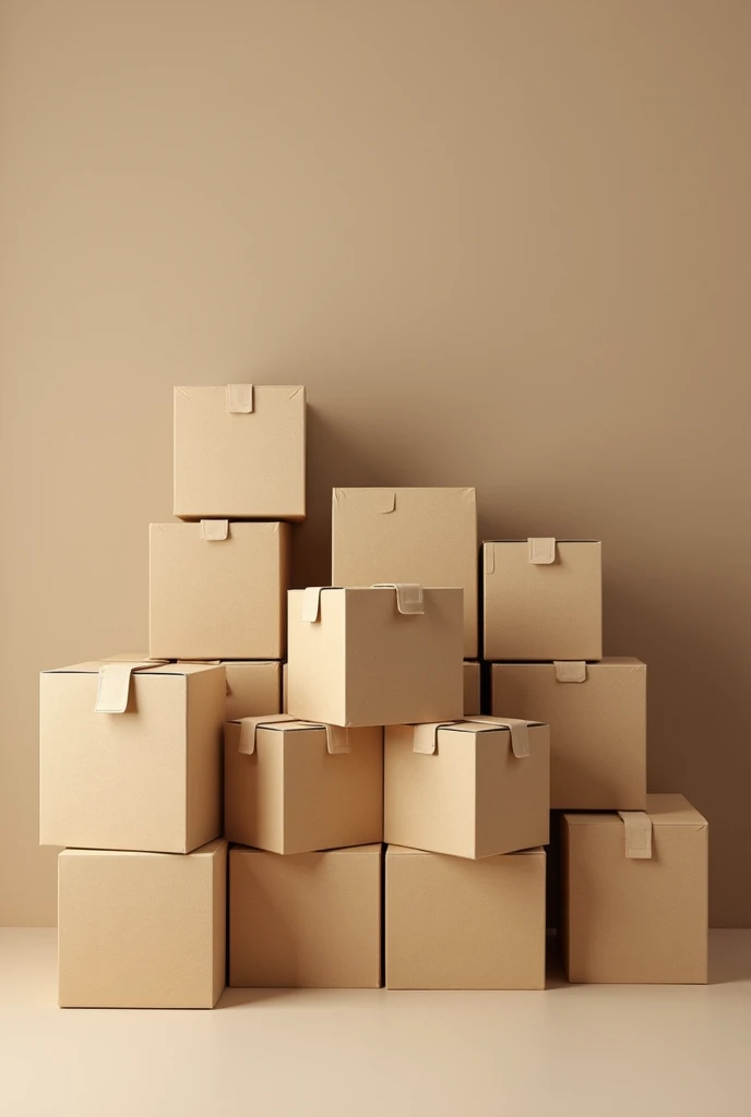 color photograph of a stock with plain boxes