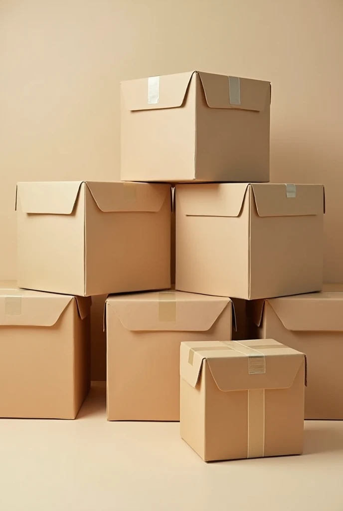 color photograph of a stock with plain boxes