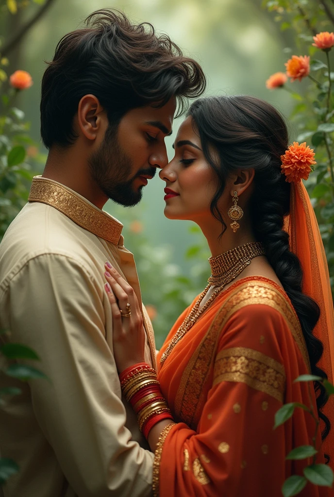 A Indian girl with her husband