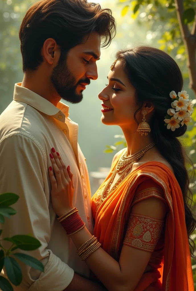 A Indian girl with her husband
