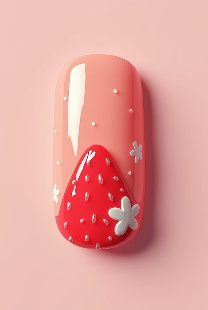 Make me modern simple nails inspired by strawberrys