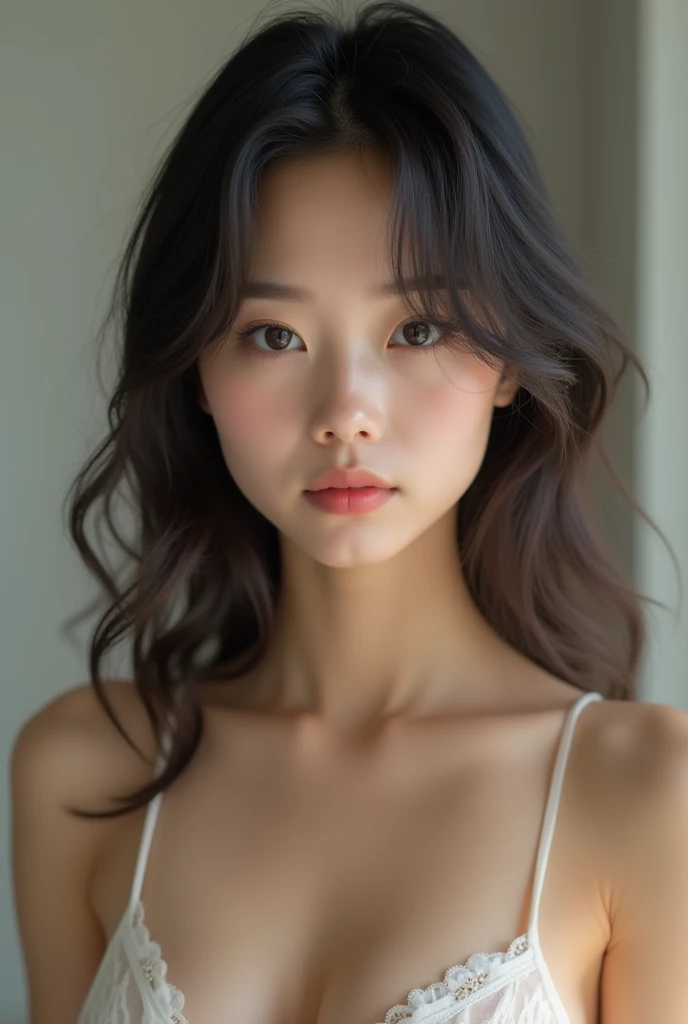 Realな写真、18 years old、Japanese high school girl、NUDE、naked、((Whole body 1.4、Thin pubic hair))、Detailed chest、Detailed face and body、Natural lighting、High resolution、Photorealistic、(Highest quality、8k、High resolution、masterpiece:1.2)、Super detailed、(Real、Photorealistic、Photorealistic:1.37)、Realな肌の質感、Detailed eyes and lips、Beautifully detailed face、Long eyelashes、Smooth Skin、Natural body shape