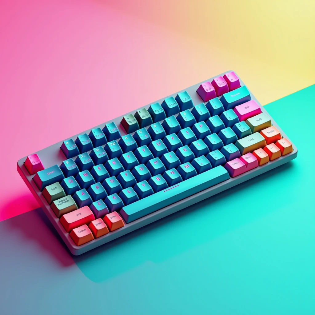 Create keyboard for Marketing ,bright tone , bright colors