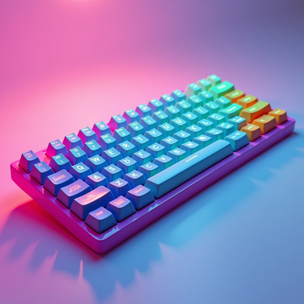 Create keyboard for Marketing ,bright tone , bright colors
