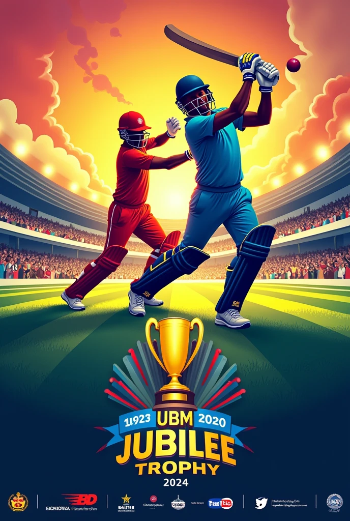 Cricket match poster on topic UBM jubilee trophy 2024