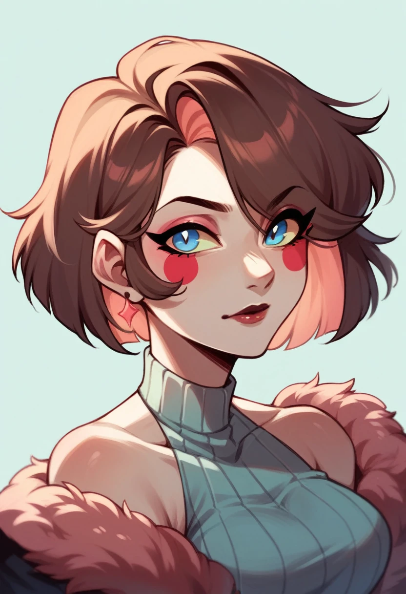 Red haired girl big eyes eyeliner