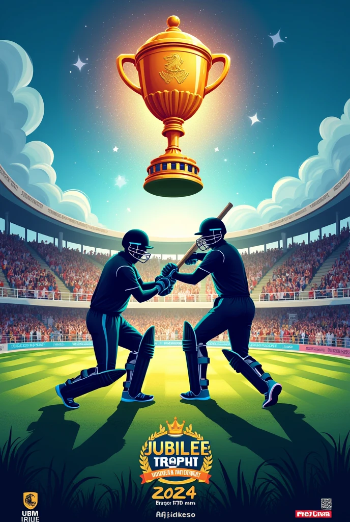 Cricket match poster on topic UBM jubilee trophy 2024