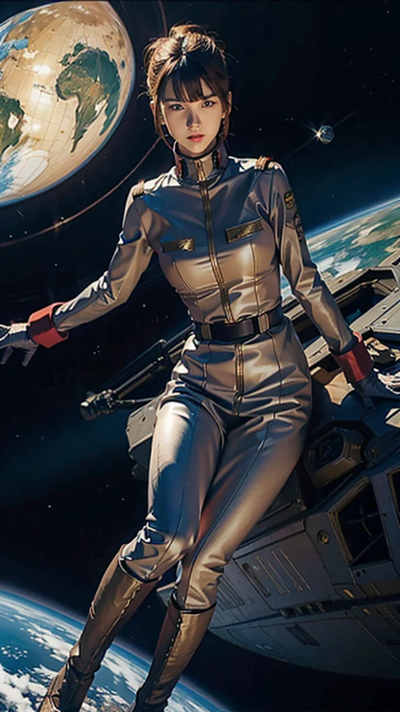 Earth Federation Forces、Space Fighter Pilot、Pilot Suit、woman、latex、whole body、