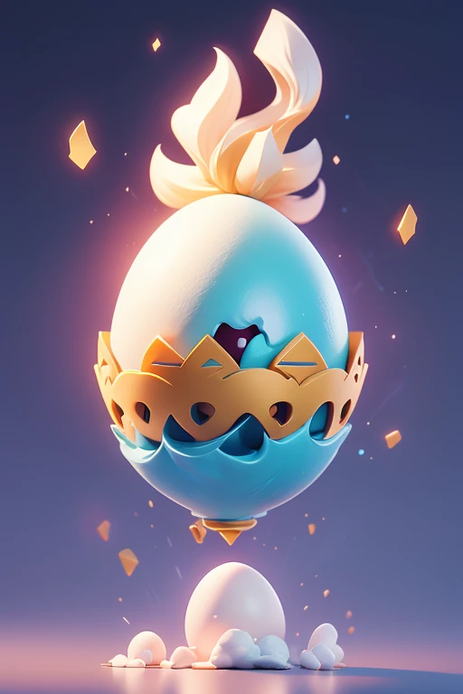 Create an image of a monster egg floating in mid-air.. The image should be sharp and detailed, with beautiful colors.
