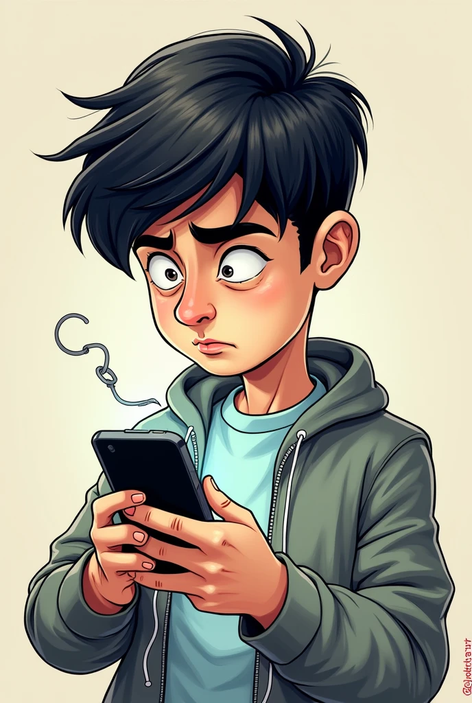Editorial cartoon that shows social media addiction can you make it too easy to draw?