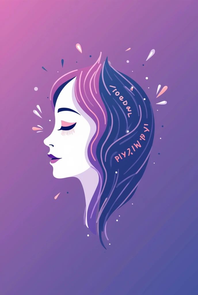 a logo for the advocacy page named "Mindful Voices" that focuses on mental health awareness, depression, anxiety, and cyber bullying. must be purple theme.