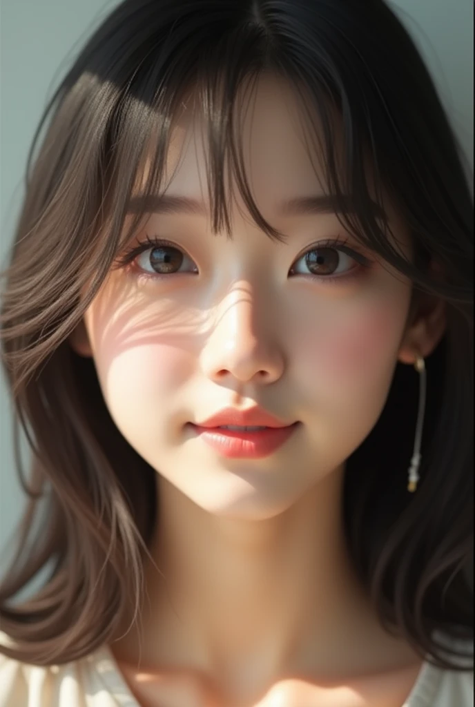 Memory correction:255, Everything modern:1.66, Cute Japanese Women Photos, smile:1.78, 20-year-old, oil, One Length Hair＆Hair straightening balm:1.55, (photo Realistic:1.4), (hyper Realistic:1.4), (Realistic:1.3), (Smoother lighting:1.05), (Improving the quality of cinema lighting:0.9), 32K, 1 person,20-year-oldの, Realistic lighting, Backlight, The light shines on your face, Ray Tracing, (Bright light:1.2), (Improvement of quality:1.4), (Highest quality Realistic textured skin:1.4), fine grain, Detailed face,(smile:0), (Emphasis on face close-up:1.3), (Enhances the beauty of skin texture:1.1),((Extremely precise and accurate anatomy:1.0)), (Enhances the beauty of skin texture:1.1), Clean and glowing skin, mesh, thin:1.2, (Realistic:1.3), Realisticなライティング, (Smoother lighting:1.05), 32K, One Japanese woman, fine grain, Detailed face, (Film Grain:1.1),(Accentuates body lines:1.1), High resolution, Natural look, Kind eyes, Improves hair quality, Delicate light and shadow, Transparent muscles, Graceful pose, Beautiful Eyes, Sharp details, Soft light reflection, Beautiful contours, Delicate skin tone, Fine hair texture,Cute Japanese Women Photos,((Women's Summerwear))