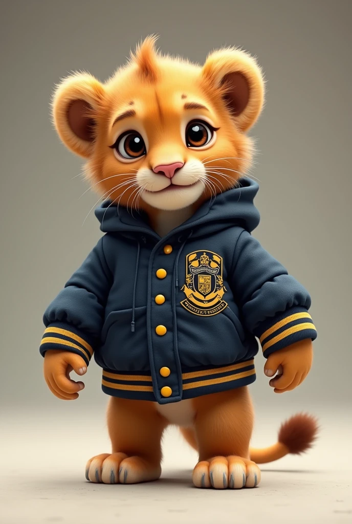 Lion cub wearing a National Institute of Technology jacket