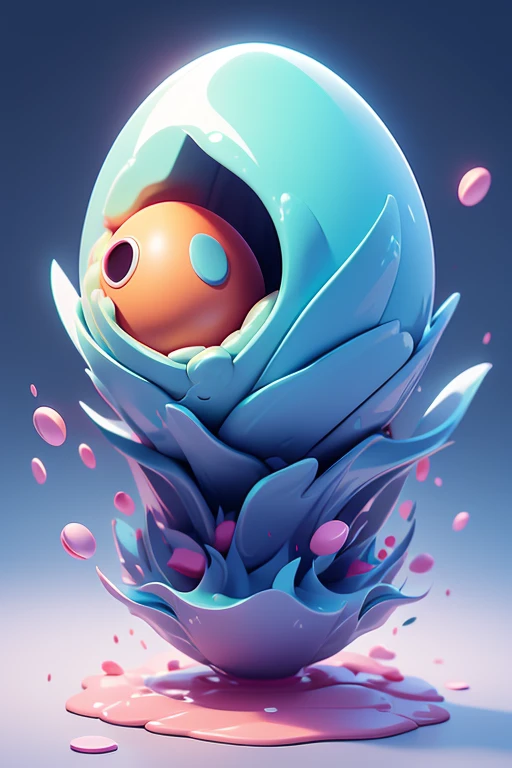 Create an image of a monster egg floating in mid-air.. The image should be sharp and detailed, with beautiful colors.