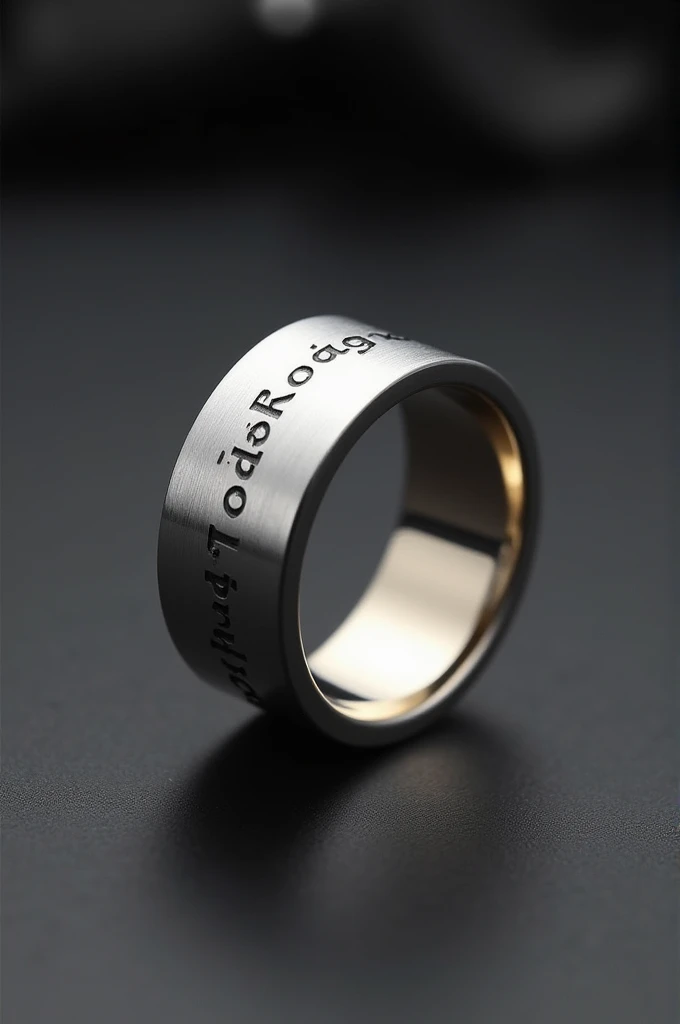 Men's silver ring with first name hidar