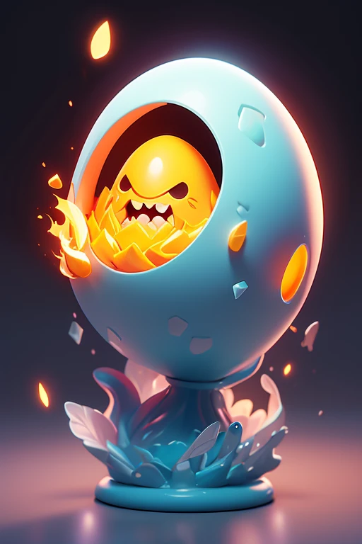 Create an image of a monster egg floating in mid-air., Fire egg pattern. The image should be sharp and detailed, with beautiful colors.