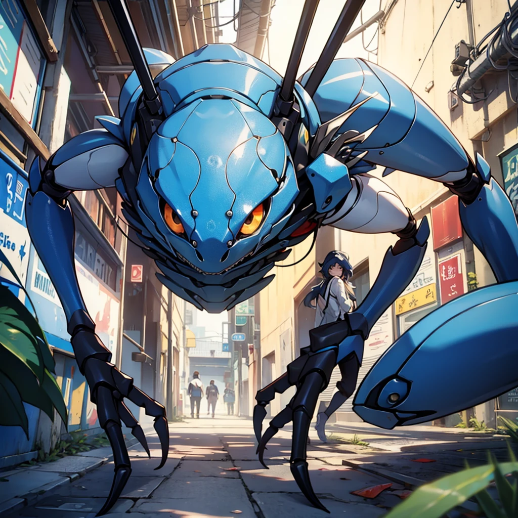 Blue crab, biped, humanoid