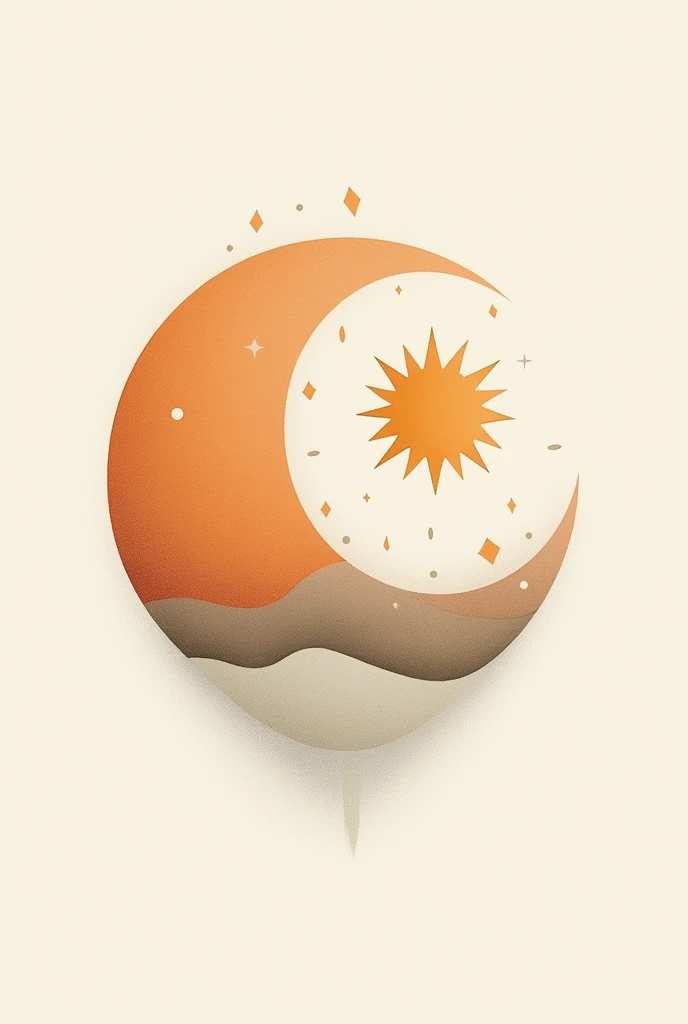 Minimalist Sun and moon boho art