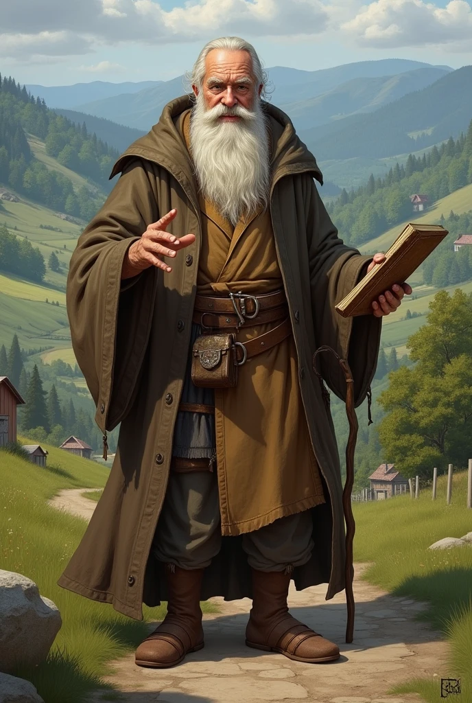 Who used to say that he is the oldest in this village and knows a lot about the lands here