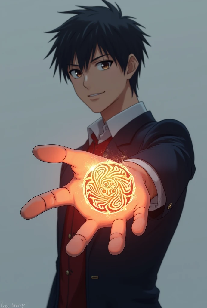 Anime Seal On The Back Of Hand On The Hand Of A Young Man